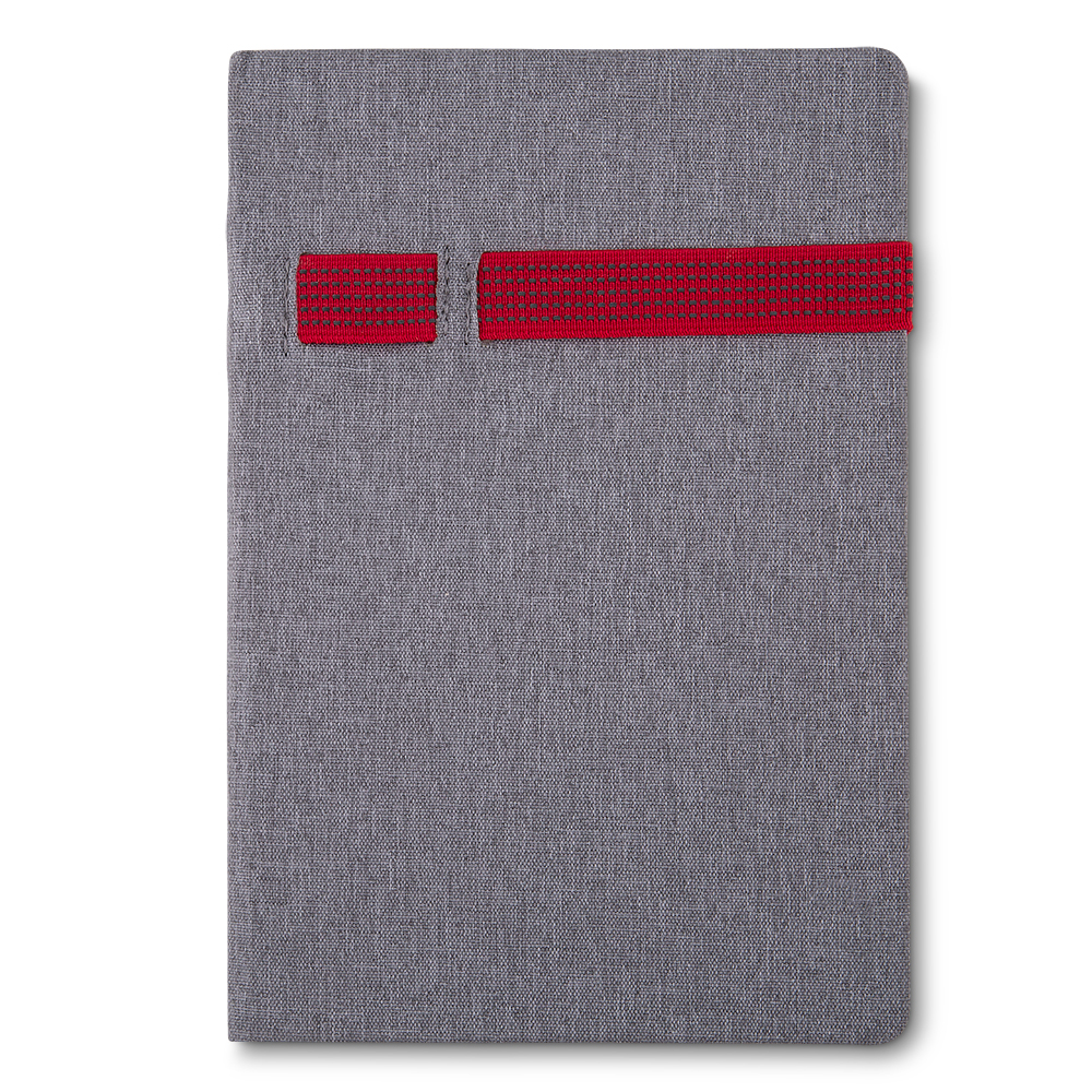 Caderno com Elástico Vermelho